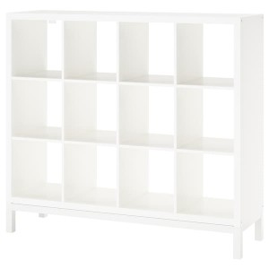 IKEA KALLAX shelving unit with underframe, 57 7/8x50 3/4 in White / White, Ikea Outlet | 0286LNYQO