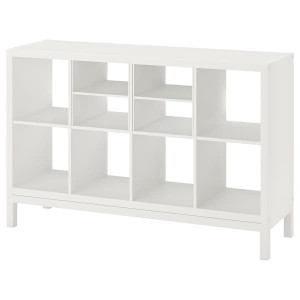 IKEA KALLAX shelving unit with underframe, 57 7/8x37 in White, Ikea Outlet | 8095RQMTV