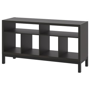 IKEA KALLAX tv bench with underframe, 57 7/8x15 3/8x30 3/4 in Black / Brown, Ikea Outlet | 2584AFLOR