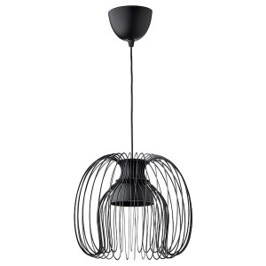 IKEA KALLFRONT / HEMMA pendant lamp, black, 13 in, Ikea Outlet | 7463IPHAD