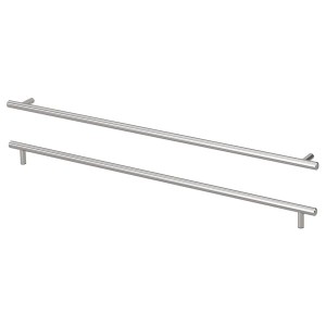 IKEA KALLRÖR handle, stainless steel, 23 1/2 in, 2 pack, Ikea Outlet | 7910TNJYO