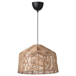 IKEA KAPPELAND / HEMMA pendant lamp Rattan / Black, Ikea Outlet | 5198BGWXL