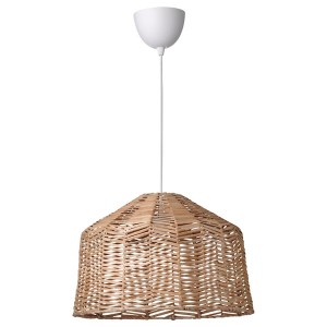 IKEA KAPPELAND / HEMMA pendant lamp Rattan / White, Ikea Outlet | 9268FHMTS