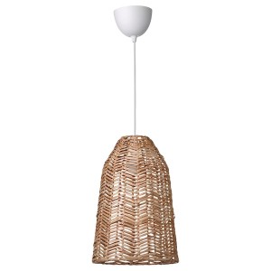 IKEA KAPPELAND / HEMMA pendant lamp Rattan / White, Ikea Outlet | 8203MAKUT