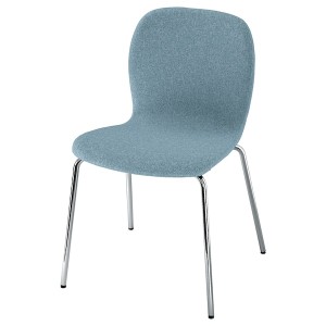 IKEA KARLPETTER chair Gunnared Light Blue / Sefast Chrome Plated, Ikea Outlet | 8736LUYXA