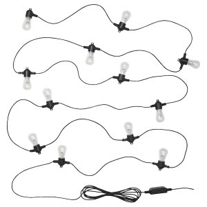 IKEA KASTTÅG LED string light with 12 lights, black/outdoor, Ikea Outlet | 2976WNJUX