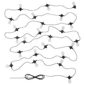 IKEA KASTTÅG LED string light with 24 lights, black/outdoor, Ikea Outlet | 8231JNEDV