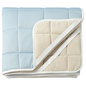 IKEA KEJSAROLVON mattress protector, King Beige / Blue, Ikea Outlet | 3769PIRAG