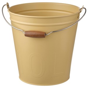 IKEA ÅKERBÄR bucket/plant pot, indoor/outdoor yellow, 11 qt, Ikea Outlet | 6348JXZBS
