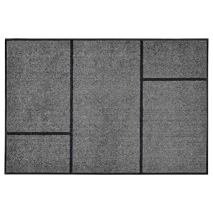 IKEA KÖGE door mat, 3'4 inx5'0 in Gray / Black, Ikea Outlet | 5891CVLPY
