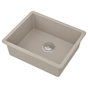 IKEA KILSVIKEN sink, 22x18 1/8 in Gray / Beige Quartz Composite, Ikea Outlet | 8907ZAQIT