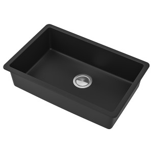 IKEA KILSVIKEN sink, black quartz composite, 28 3/8x18 1/8 in, Ikea Outlet | 8796FZJUP