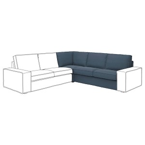 IKEA KIVIK cover for corner section Gunnared Blue, Ikea Outlet | 7032NDBRQ