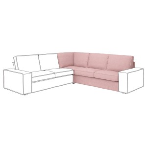 IKEA KIVIK cover for corner section Gunnared Light Brown / Pink, Ikea Outlet | 3096UQCIB