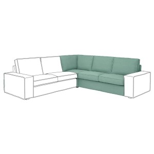 IKEA KIVIK cover for corner section Tallmyra Light Green, Ikea Outlet | 4759JZDPM