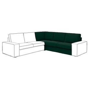 IKEA KIVIK cover for corner section Tallmyra Dark Green, Ikea Outlet | 4257ROMCQ