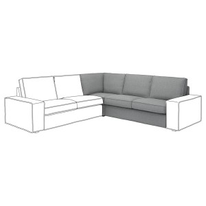 IKEA KIVIK cover for corner section Tibbleby Beige / Gray, Ikea Outlet | 4175BKDEG