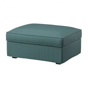 IKEA KIVIK ottoman with storage Kelinge Gray / Turquoise, Ikea Outlet | 4130APVRF