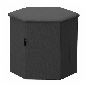 IKEA KJUGE ottoman with storage Knisa Dark Gray, Ikea Outlet | 9360JGUPB