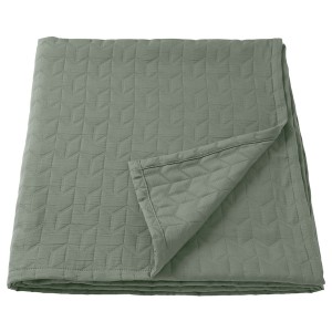 IKEA KÖLAX bedspread, Full/Queen Gray Green, Ikea Outlet | 8127XEAZR