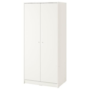 IKEA KLEPPSTAD wardrobe with 2 doors, white, 31 1/4x69 1/4 in, Ikea Outlet | 4398WDOIR