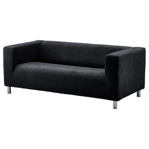 IKEA KLIPPAN Cover for loveseat Vansbro Black, Ikea Outlet | 0167LNRPB