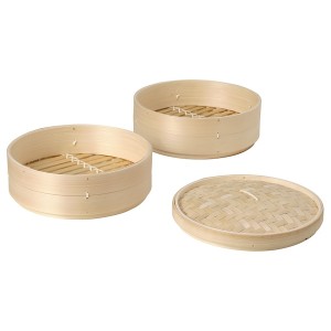 IKEA KLOCKREN steamer, bamboo, 5 qt, Ikea Outlet | 2835DVTLP