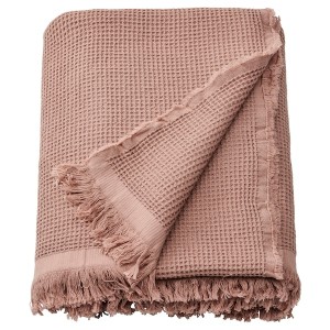 IKEA KLOTSTARR throw, pale pink, 51x67 in, Ikea Outlet | 4198ERXAG