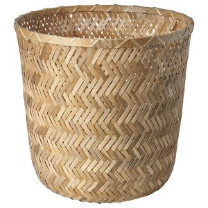 IKEA KLYNNON plant pot, handmade bamboo, 9 ½ in, Ikea Outlet | 1940HKRYN