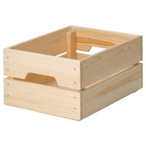 IKEA KNAGGLIG Box, pine, 9x12 ¼x6 in, Ikea Outlet | 1652BHGIU