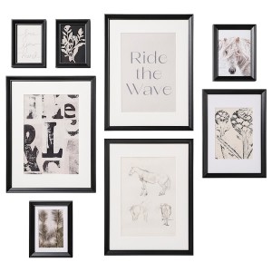 IKEA KNOPPÄNG frame with poster, set of 8, ride the wave, Ikea Outlet | 7628BDKRC