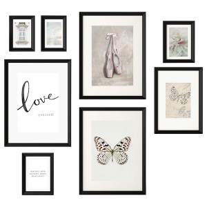 IKEA KNOPPÄNG frame with poster, set of 8, little things, Ikea Outlet | 3276RAULJ