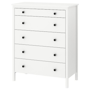 IKEA KOPPANG 5-drawer chest, 35 3/8x44 7/8 in White, Ikea Outlet | 8673SEHLJ