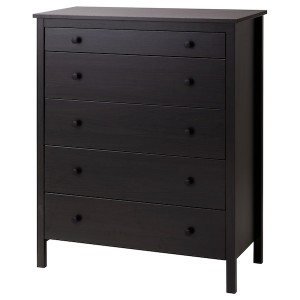 IKEA KOPPANG 5-drawer chest, 35 3/8x44 7/8 in Black / Brown, Ikea Outlet | 7830HJCMK