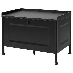 IKEA KORNSJÖ storage bench, black, Ikea Outlet | 5389XRQTW