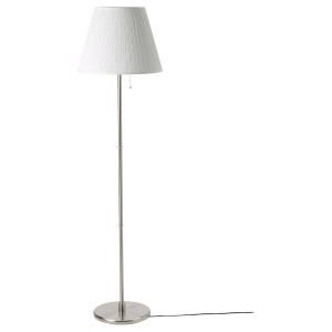 IKEA KRYSSMAST floor lamp, nickel plated, Ikea Outlet | 2603FSLPI
