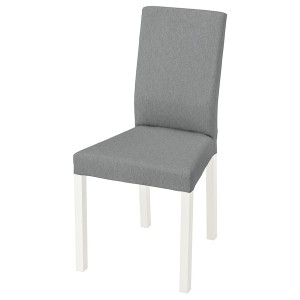 IKEA KÄTTIL chair, white/Knisa light gray, Ikea Outlet | 2367GFAWQ