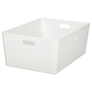 IKEA KUGGIS box, 14 ½x21 ¼x8 ¼ in White, Ikea Outlet | 5824YRQSV