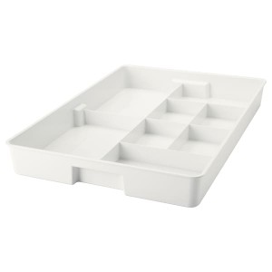IKEA KUGGIS insert with 8 compartments, white, Ikea Outlet | 3894ODSUF