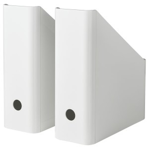 IKEA KUGGIS magazine file, white, 2 pack, Ikea Outlet | 4967FNEOS