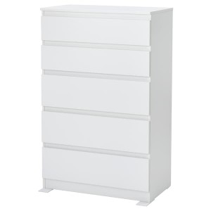 IKEA KULLEN 5-drawer chest, white, 27 1/2x44 1/8 in, Ikea Outlet | 4570ZACMV