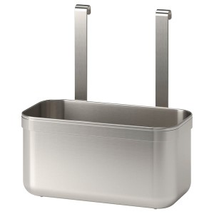 IKEA KUNGSFORS Container, stainless steel, Width: 9 1/2 in, Ikea Outlet | 7502KRJGQ
