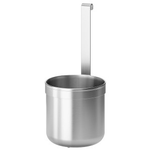 IKEA KUNGSFORS Container, stainless steel, Height: 10 3/8 in Diameter: 4 3/4 in, Ikea Outlet | 1826EYAHP