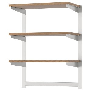 IKEA KUNGSFORS susp rail w shelf/mgnt knife rack, stainless steel/ash, Ikea Outlet | 7238HACLT