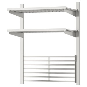 IKEA KUNGSFORS suspension rail with shelf/wll grid Stainless Steel, Ikea Outlet | 4356ZHGEX