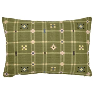 IKEA KUSTGRAN cushion cover, 16x23 in Yellow / Green, Ikea Outlet | 3741DTWKL