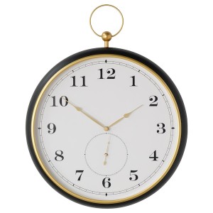 IKEA KUTTERSMYCKE wall clock, black, 18 in, Ikea Outlet | 0854UXZTA