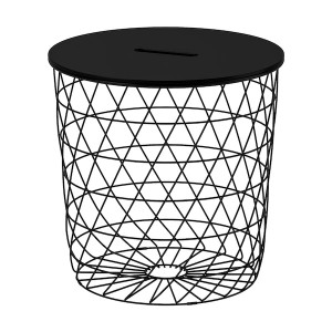 IKEA KVISTBRO Storage table, 17 3/8 in Black, Ikea Outlet | 2507OBPQV