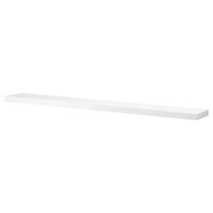 IKEA LACK Wall shelf, 74 3/4x10 1/4 in White / High Gloss, Ikea Outlet | 8350NXYBO