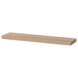 IKEA LACK wall shelf, 43 1/4x10 1/4 in White Stained Oak Effect, Ikea Outlet | 0641UXNBH